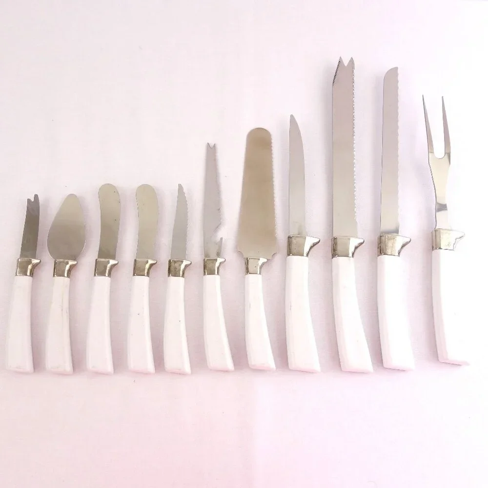 Vintage Lifetime Cutlery Sheffield England Stainless‎ Steel Blades Knives Set